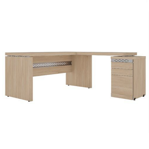 MESA EM L COM EXTENSÃO GAVETEIRO PE50