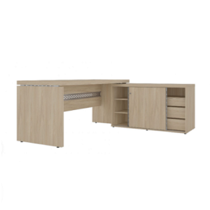 MESA EM L COM ARMÁRIO E GAVETEIRO PE50
